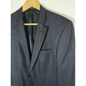 JOHN VARVATOS USA Dark Blue Striped Explorerwood SP Sport Jacket Blazer US 38 R